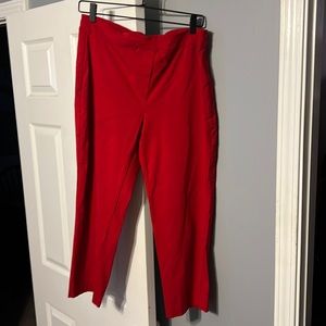 Long Tall Sally, Red Dress Pant Capris, 12